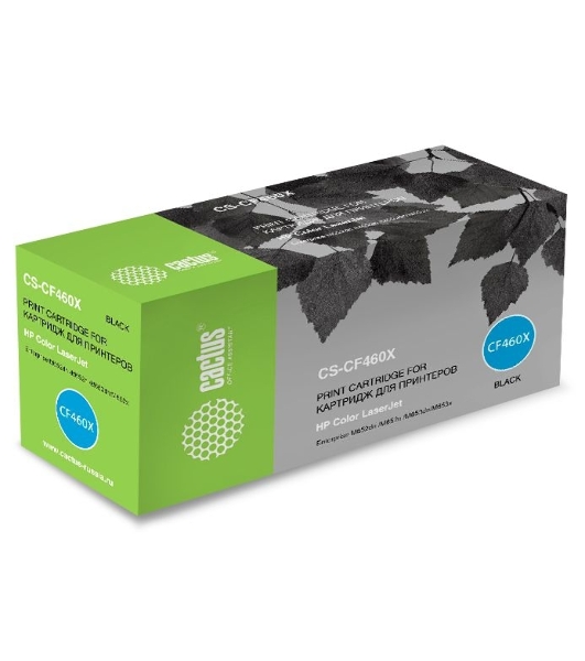 Картридж лазерный Cactus CS-CF460X черный (27000 стр.) для HP Color LJ Enterprise M652dn/M653dn/M681dh