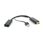 Конвертер HDMI->DisplayPort, Cablexpert DSC-HDMI-DP, HD19M+USBxHD20F, черный, фото2