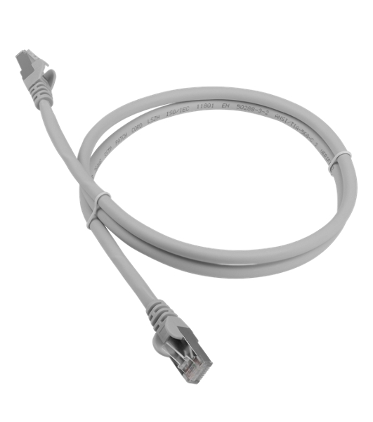 Патч-корд Lanmaster LSZH FTP кат.6A, 10 м, серый