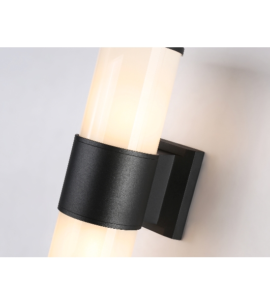 Светильник Ambrella light ST2455 BK/FR черный/белый матовый IP54 E27 max 40W 300*90*155
