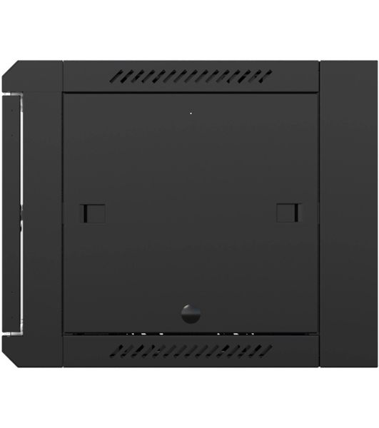 Шкаф коммутационный NTSS (NTSS-W6U6060GS-BL) настенный 6U 570x600 мм пер. дв. стекл 60 кг черный 19.5 кг