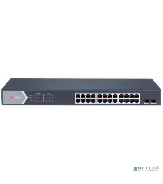 Коммутатор Hikvision DS-3E1526P-SI, 24×1 Гбит/с PoE+ + 2×1 Гбит/с SFP, настраиваемый