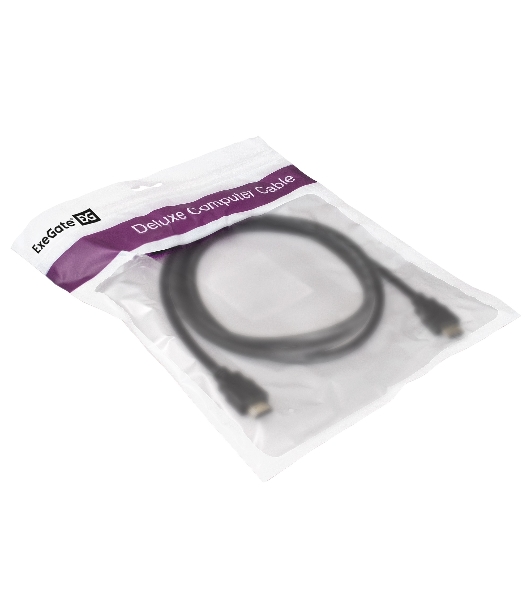 Кабель HDMI ExeGate EX287730RUS EX-CC-HDMI2-1.8 (19M/19M, v2.0, 1,8м, 4K UHD, Ethernet, позолоченные контакты)