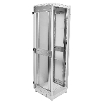 Шкаф телекоммуникационный напольный 42U (600x1000) дверь перф. 2шт, черный, фото6