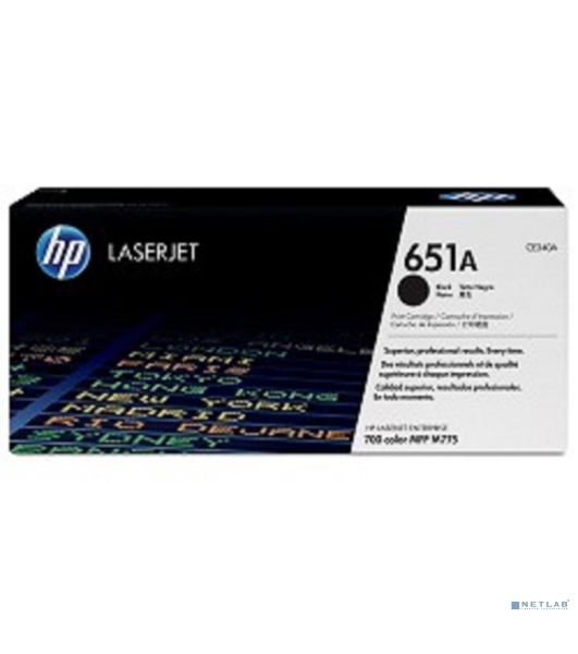 Картридж лазерный HP CE340A 651A черный для LaserJet 700 Color MFP 775 13500 стр.