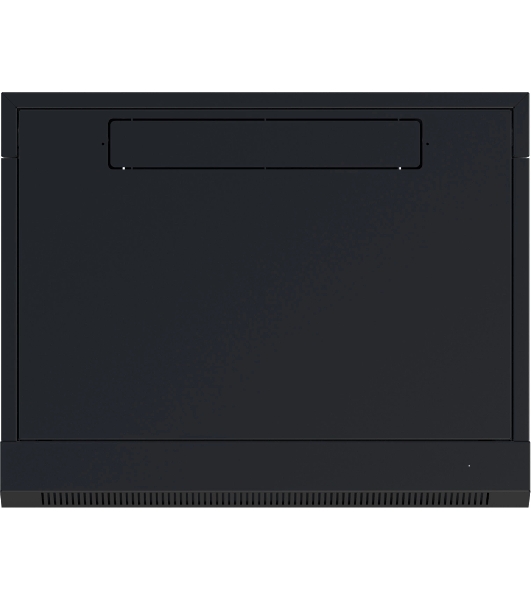Шкаф коммутационный NTSS (NTSS-W6U6060GS-BL) настенный 6U 570x600 мм пер. дв. стекл 60 кг черный 19.5 кг