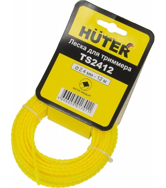 Леска для садовых триммеров Huter TS2412 d=2.4мм L=12м для Huter GGT-800S(T)/1000S(T)/1300S(T)/1500S(T) (71/2/13)