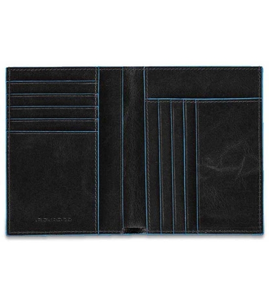 Кошелек мужской Piquadro Blue Square PU1393B2/N, натур.кожа, черный