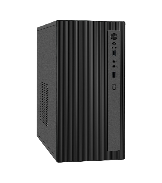 Компьютерный корпус Minitower ExeGate BAA-303M-UNS400 (mATX, БП UNS400 с вент. 12см, 2*USB, HD Audio, черный)