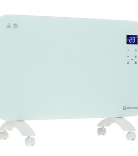 Конвектор электрический Neoclima AURA-1500W белый, 1500 Вт, 20 м2, электронный термостат, Wi-Fi