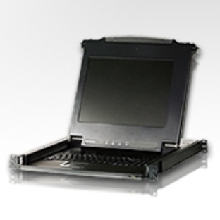 Консоль управления для KVM-переключателей ATEN (CL1000M-ATA-RG) 19', SVGA+KBD+MOUSE PS/2, с KVM-шнуром PS/2 1.8м., LCD экран 17', лат./рус. клавиатура