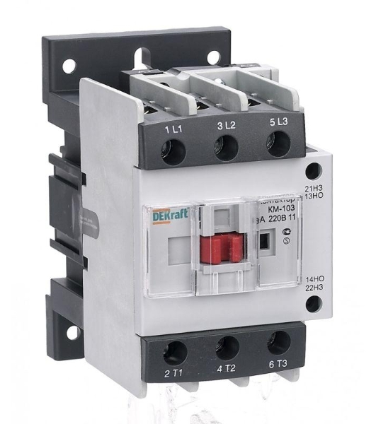 Контактор 65А 220В АС3 1НО+1НЗ КМ-103 DEKraft