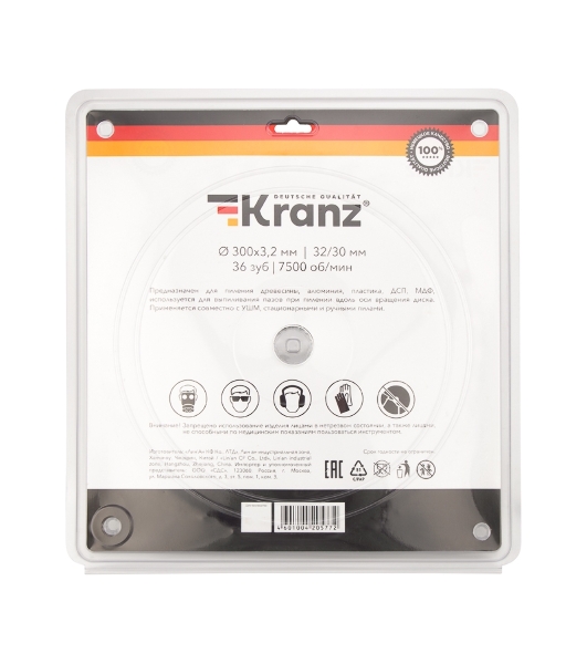 Диск пильный Kranz 300 мм х 36 зуб х 32/30 мм