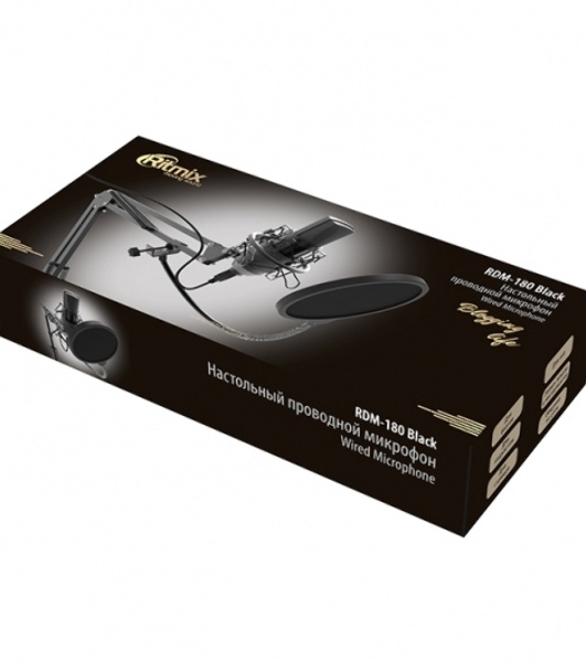 Микрофон Ritmix RDM-180 черный