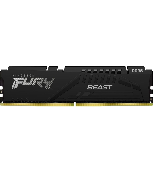 Оперативная память Kingston Fury Beast, DDR5, 32GB (1x32GB), 5600MHz, CL40, DIMM, с радиаторами, черный