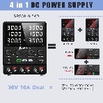 Лабораторный блок питания двухканальный Amperin AI-W3010x2C 30V, 10A, 0,6 кВт, фото2
