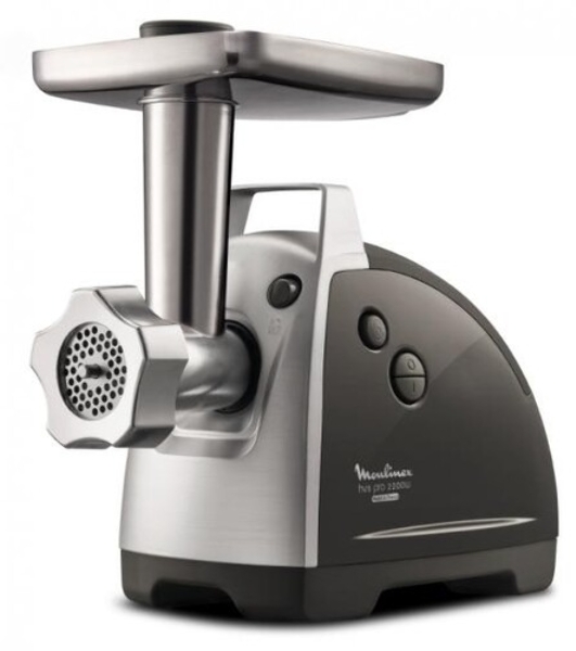 Мясорубка электрическая Moulinex ME688832 черный, 2200 Вт, 4.5 кг/мин, реверс, насадки - 6