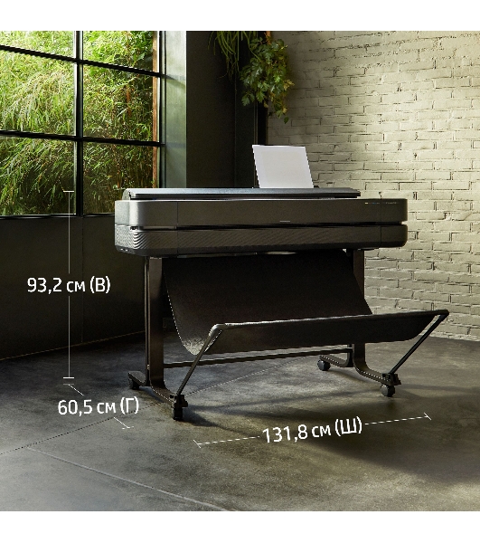 Плоттер струйный HP Designjet T630 (5HB11A/5HB11D), A0, 36', цветной, 914 мм, 2400x1200 dpi, USB, Gigabit Ethernet, WiFi