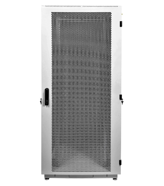 Шкаф телекоммуникационный напольный 42U (600x1000) дверь перф. 2шт, черный