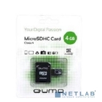 Флеш карта QUMO QM4GMICSDHC4 4Gb MicroSDHC Class 4, SD adapter, фото3