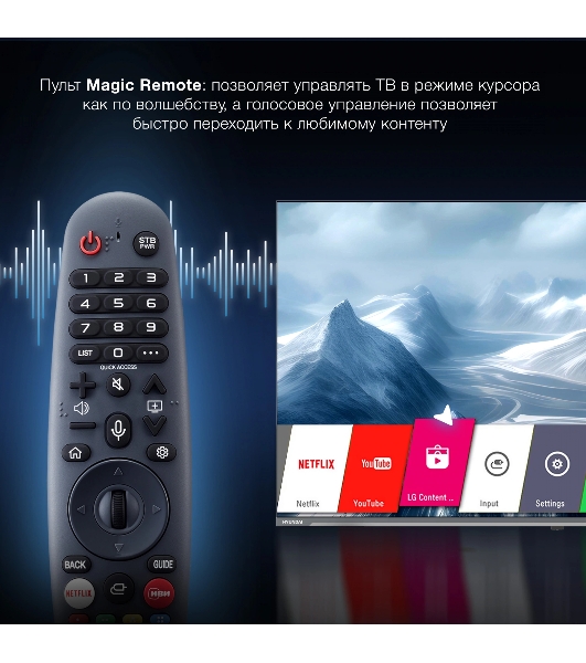 Телевизор Hyundai 65' H-LED65BU7100 серый/серый LED UHD 60Hz WebOS