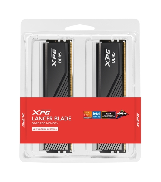 Оперативная память XPG Lancer Blade, DDR5, 32GB (2x16GB), 6000MHz, CL34, DIMM, с радиаторами, RGB, черный