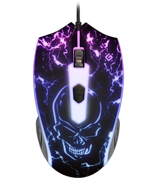 Мышь проводная Defender Overmatch GM-069 черный, 2400 dpi, USB, кнопки - 4