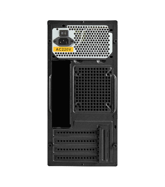Компьютерный корпус Minitower ExeGate BAA-303M-UNS400 (mATX, БП UNS400 с вент. 12см, 2*USB, HD Audio, черный)