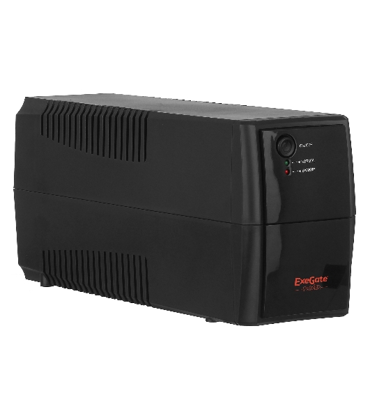Источник бесперебойного питания ExeGate EP244543RUS Power Back BNB-600 600VA, черный, 2 евророзетки