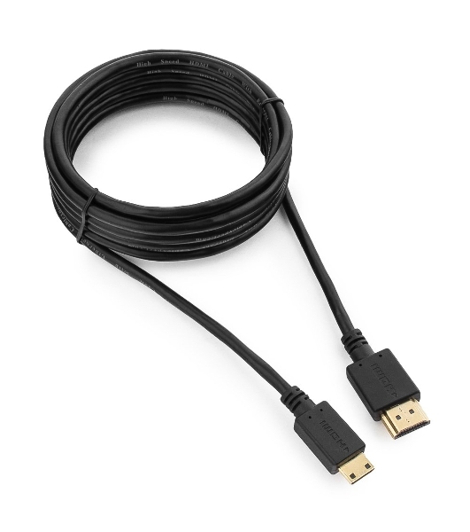 Кабель HDMI-miniHDMI Cablexpert CC-HDMI4C-10, 19M/19M, v2.0, медь, позол.разъемы, экран, 3.0м, черный, пакет