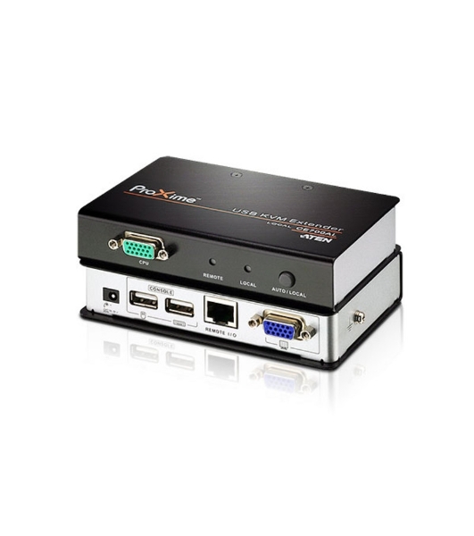 Переключатель ATEN CE700A-D(AT-G) Удлинитель, SVGA+KBD+MOUSE USB ATEN, 150 метр., HD-DB15+USB A-тип, Female, c KVM-шнуром USB 1.8м, Б.П. 220> 5.3V