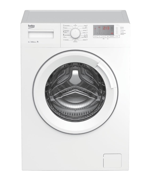 Стиральная машина Beko WRS5512BWW белый, загрузка фронтальная 5 кг, 1000 об/мин., класс: А