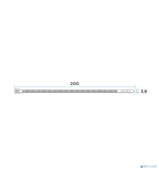 Хомут кабельный PROconnect 2.5х200 нейл. белый (уп. 100 шт)