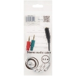 Кабель аудио Cablexpert CCAB-02-35MYHM-0.2MB. 3.5 Jack 4pin(M)/2х 3.5 Jack(F) наушники и микрофон, черный, 0.2м, блистер, фото4