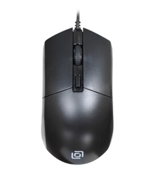 Мышь проводная Oklick 207M черный, 2400 dpi, USB, кнопки - 4