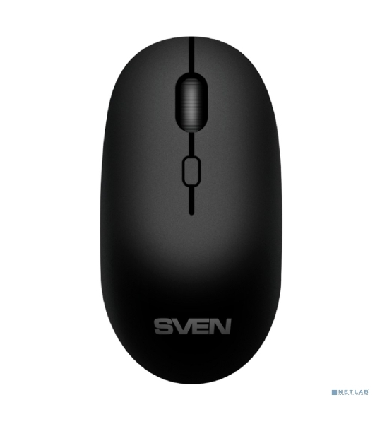 Мышь беспроводная SVEN RX-222W черный, 1800 dpi, радиоканал, Bluetooth, USB, кнопки - 4