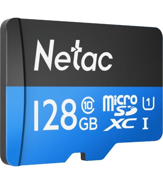 Флеш-Карта NeTac P500 Standard MicroSDXC 128Gb U1/C10 up to 80Mb/s, retail pack card only