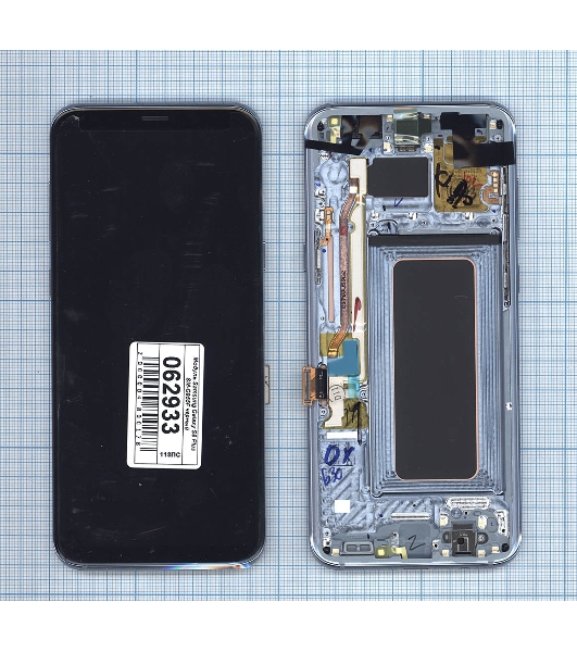 Дисплей для Samsung Galaxy S8 Plus SM-G955F черный с голубой рамкой