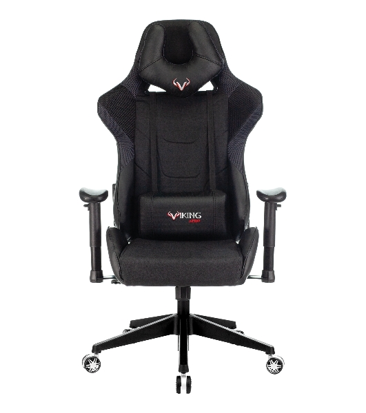 Кресло Бюрократ VIKING 4 AERO BLACK EDITION черный, экокожа, 120 кг, механизм качания
