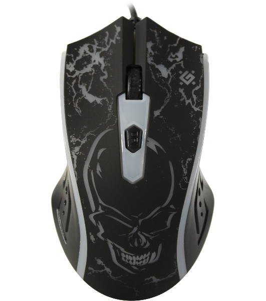 Мышь проводная Defender Overmatch GM-069 черный, 2400 dpi, USB, кнопки - 4