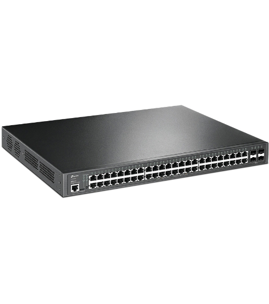 Коммутатор 48-port Gigabit PoE+ L2+ switch, 48 802.3af/at PoE+ ports, 4 Gb SFP slots, 1 RJ-45 + 1Micro-USB console ports, 348W PoE budget