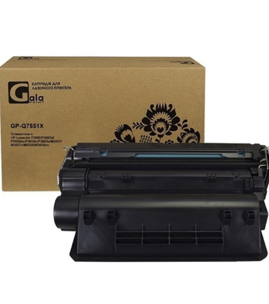 Картридж лазерный GalaPrint GP-Q7551X для принтеров HP LJ P3005/3005D/3005N/3005DN/3005X/M3027/MFP M3035MFP/M3035XS MFP 13000 копий