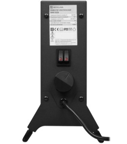 Конвектор электрический Neoclima Nano 1000B черный, 1000 Вт, 15 м2, термостат
