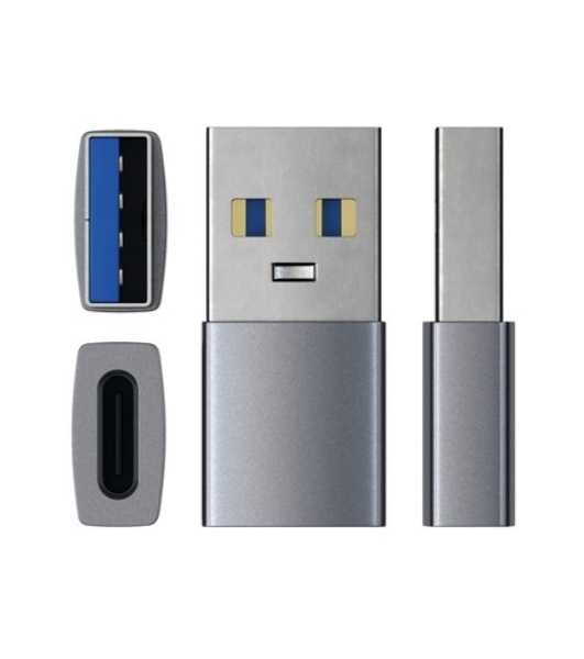 Адаптер Satechi USB Type-A to Type-C. Цвет серый космос.