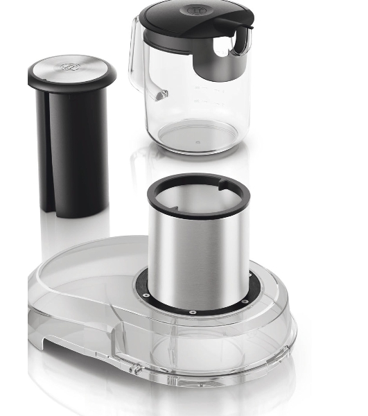 Соковыжималка Bosch MES4010 серебристый/черный, центробежная, 1200 Вт, 1500 мл, механическое