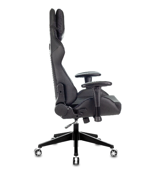 Кресло Бюрократ VIKING 4 AERO BLACK EDITION черный, экокожа, 120 кг, механизм качания