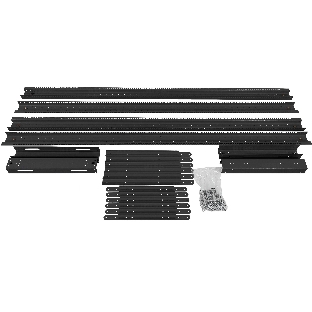 Стойка двухрамная NTSS NTSS-2POR24U/600-1000-BL 24U 550 мм x 1000 мм 600 кг черный