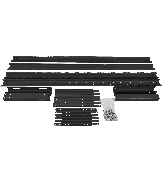 Стойка двухрамная NTSS NTSS-2POR24U/600-1000-BL 24U 550 мм x 1000 мм 600 кг черный