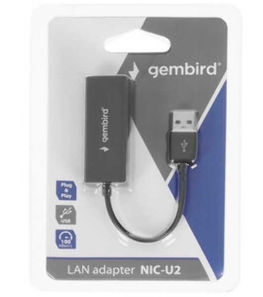 Сетевой адаптер Ethernet Gembird NIC-U2 USB 2.0 - Fast Ethernet adapter