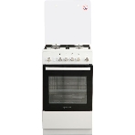 Плита газовая De Luxe 5040.30г (кр) ЧР белый/черный, конфорок 4 шт, духовка 43 л, 50 см x 85 см x 50 см, фото 1